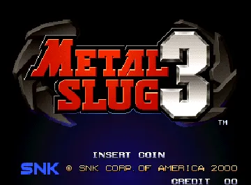 Metal Slug 3 screen shot title